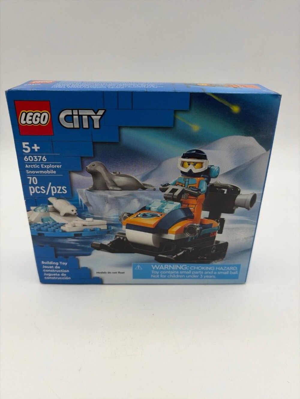 LEGO City Arctic Explorer Snowmobile 60376 70 pcs Includes Minifigure Set 5+ New